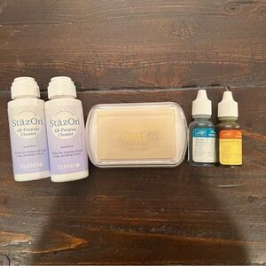 Bundle of Stampin’Up Refill Inks Chalk Ink Pad & StazOn Cleaners ￼NWOT